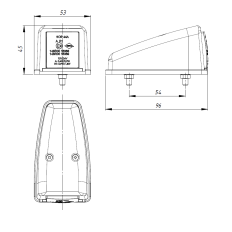 Horpol lampa obrysowa przednia dachowa narożna L/P LED BIAŁA 12/24V