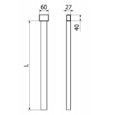 Uchwyt statywu regulowany pod profil 80x35 ALU L-300mm