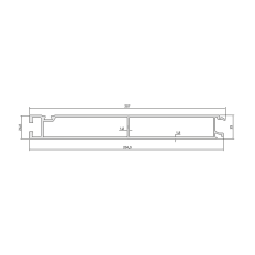 Profil burtowy dolny 200mm ALU ANODA L-6900mm pod uszczelkę
