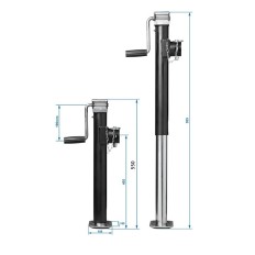 Podpora do przyczep, lawet 2500 kg HEAVY zakres 55-92cm
