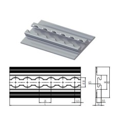 Listwa mocowania ładunku AIRLINE 3000x65 mm ANODA