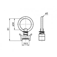 Uchwyt mocujący Airline, 500 kg