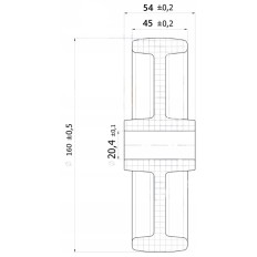 Koło poliamidowe fi 160 mm nośność 150 kg