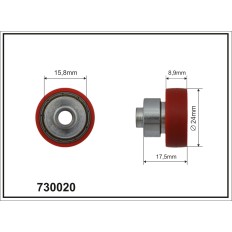 Rolka dachu "VERSUS" FI 24 L 17,5