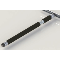 Drążek przegroda teleskopowa aluminiowa AIRLINE 1400-1960 mm czarna powłoka PCV