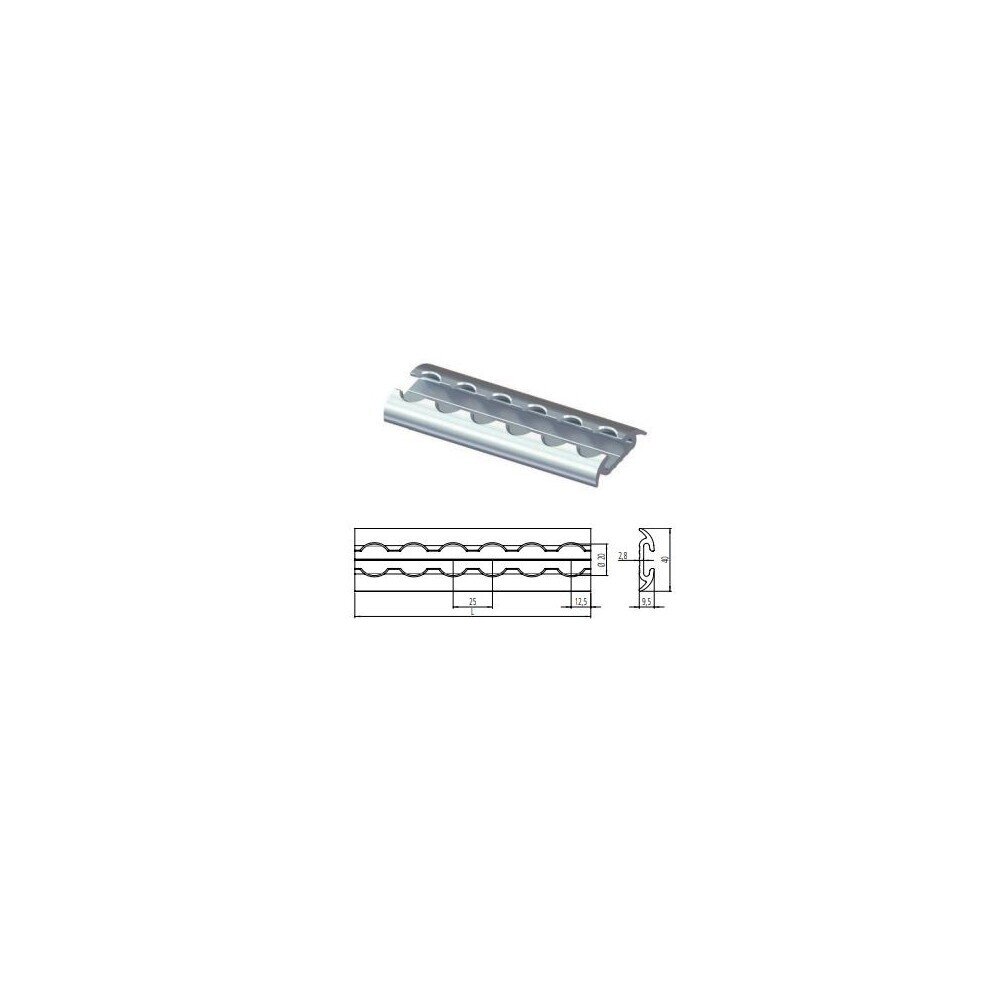 Listwa mocowania ładunku półokrągła 3000 x 40 mm AIRLINE