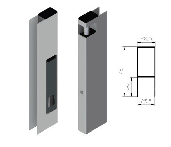 Vertical 360 left side closure with end cap