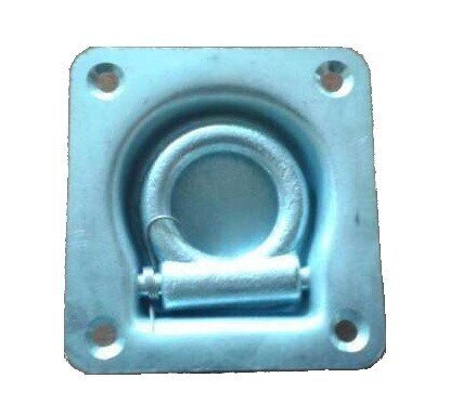 Load securing bracket with spring 1000 kg 105×105 ZN