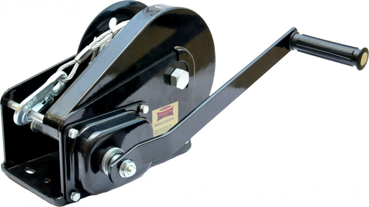Dragon Winch 1200 kg self-braking crank rope winch DWK-O 26 HD