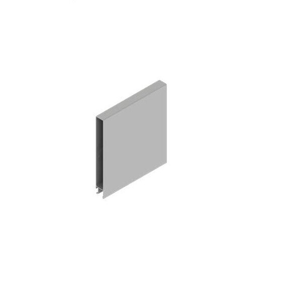 Top side profile 100 mm, aluminum anodized