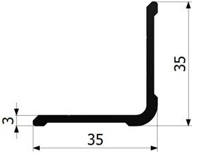 CONTAINER INTERNAL ANODE PROFILE 35×35 ANODA L-2200mm