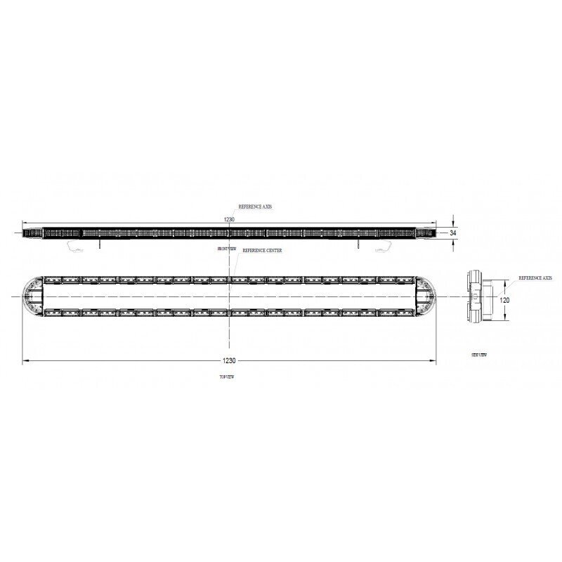 LED WARNING BAR 1230×120 R65 R10