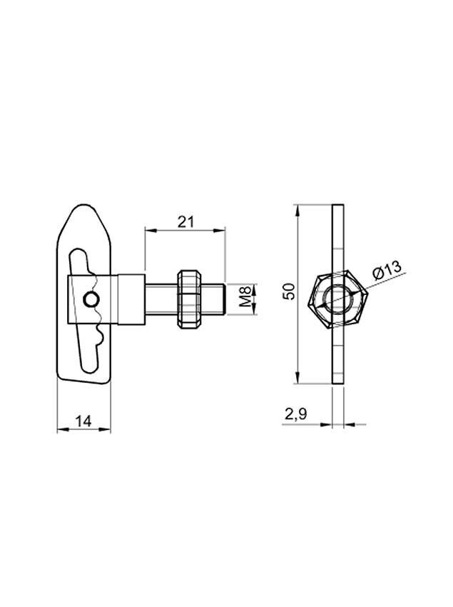 M8 ratchet pin