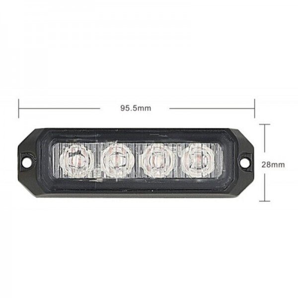 STROBO LAMP 4x LED ORANGE R65 R10