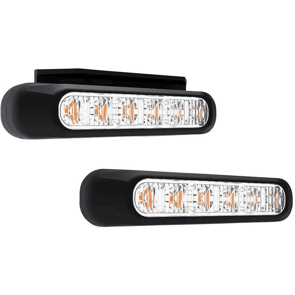 YELLOW LED WARNING LIGHT, 12-36V WITH END BRACKET AND WIRE
