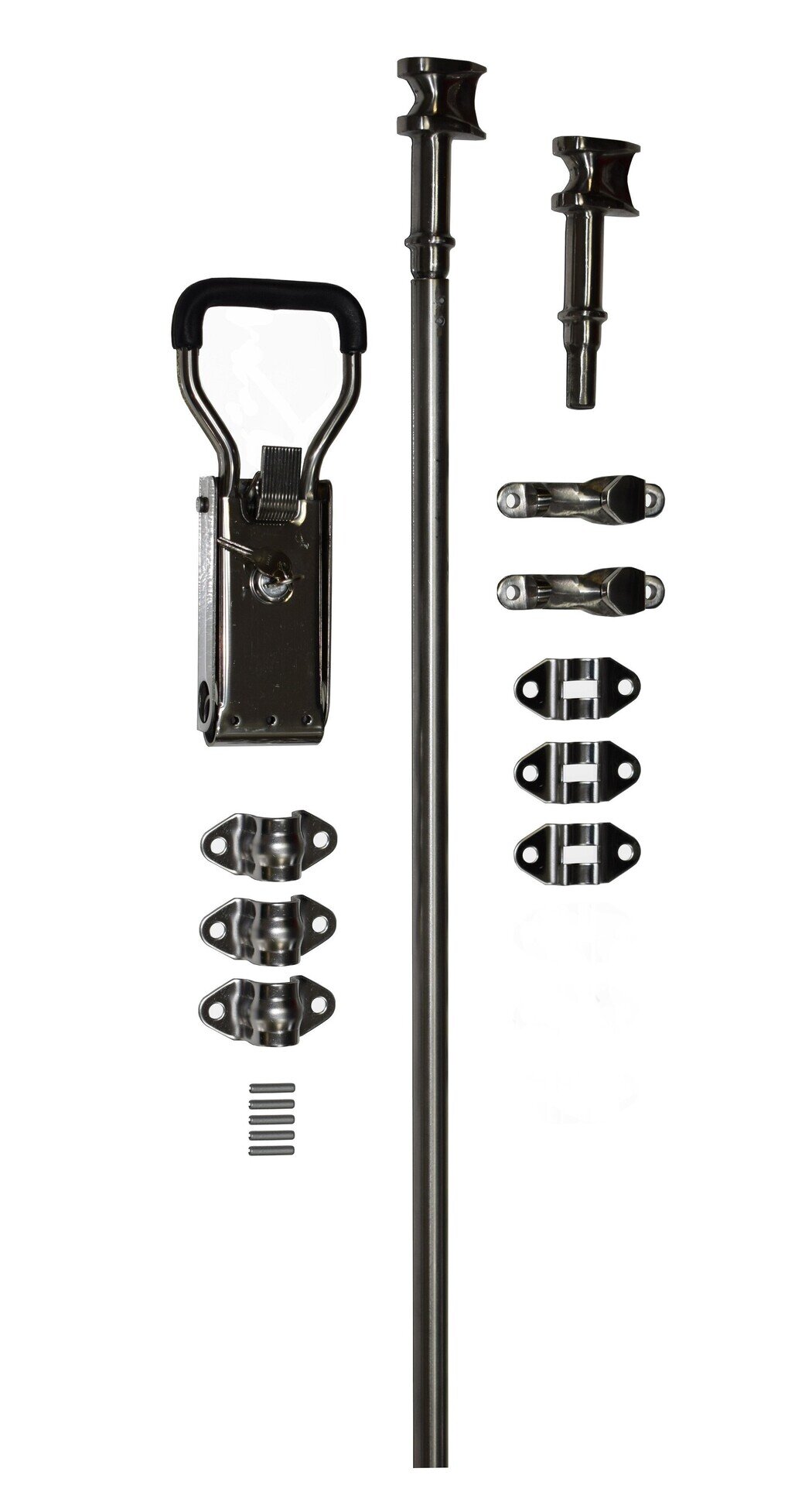 ZAMKNIĘCIE RYGLOWE DRZWI KASETOWE INOX FI 22 KPL. Z RURĄ