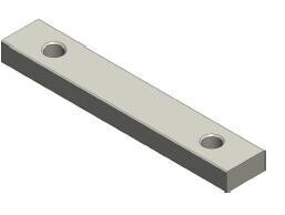 75/100 M8 aluminum threaded plate for “95” dump hinge