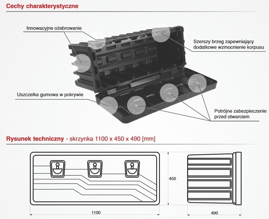 SKRZYNKA NARZĘDZIOWA STABILO – BOX 1100x450x490