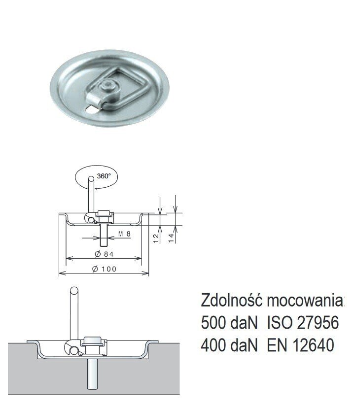 LOAD MOUNTING HOLDER 500kg.