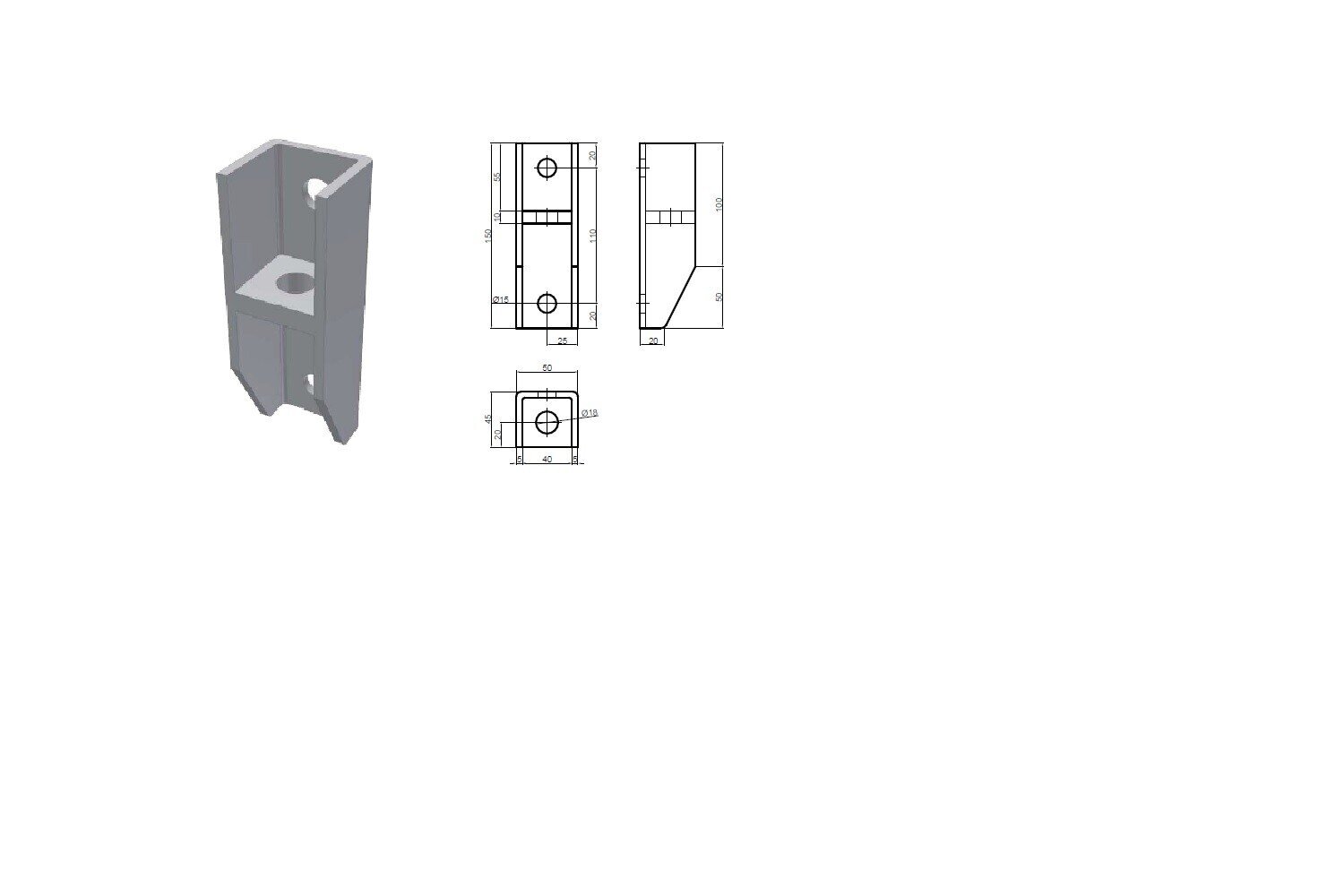 MOUNTING CONSOLE “VOLVO” GALVANIZED/RAL