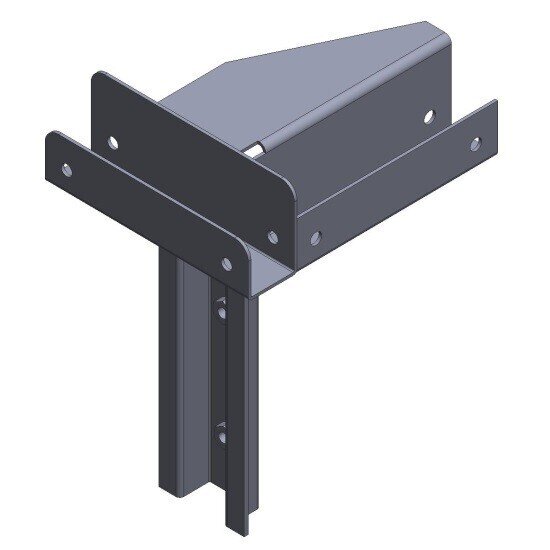 Front rack top connector / right 8035