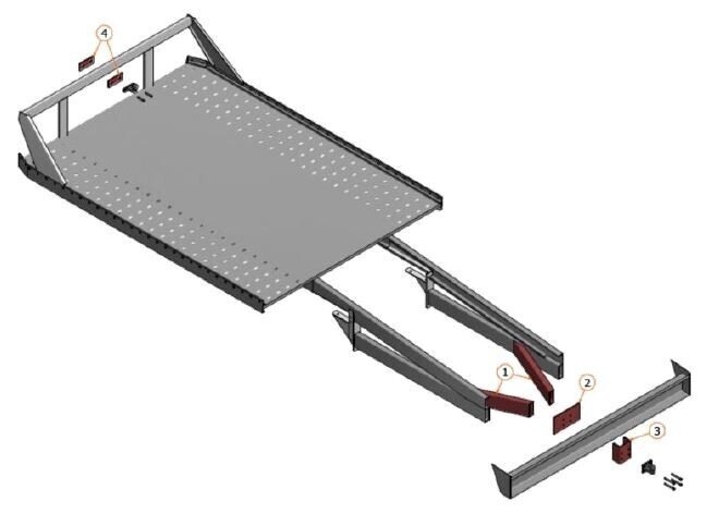 TRAILER HITCH REINFORCEMENT KIT LIGHT / MEDIUM
