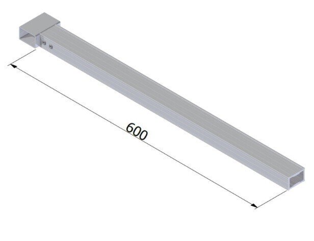 Uchwyt statywu regulowany pod profil 80×35 ALU L-600mm