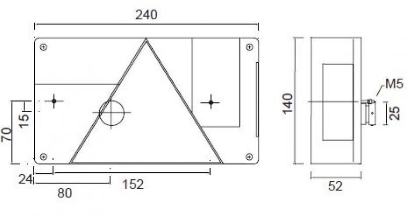 LAMPA MULTIPOINT I PRAWA + WSTECZNY BAJONET