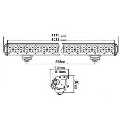 LED PANEL 288 W 1118 MM APPROVAL 12V / 24V