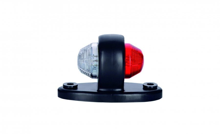RUBBER CLEARANCE LAMP . WHITE/BLACK LED 12/24V 0,5M
