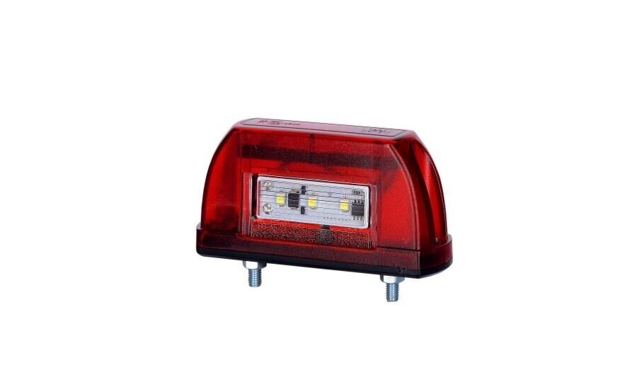 LAMPA OŚWIETLENIA TABLICY REJESTRACYJNEJ UNIWERSALNA MAŁA , CZERWONA Typ lampy: LED