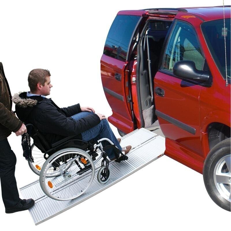 Folding aluminum ramp for wheelchair 122x73cm, load capacity 270kg