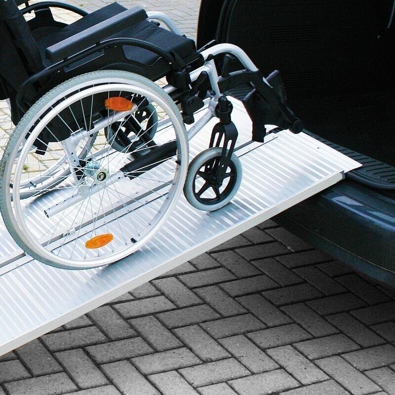 Folding aluminum ramp for wheelchair 183×73 cm