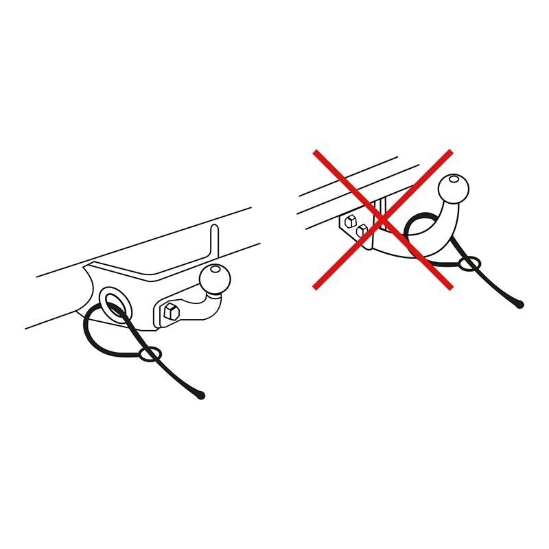 Trailer emergency cable 1 meter