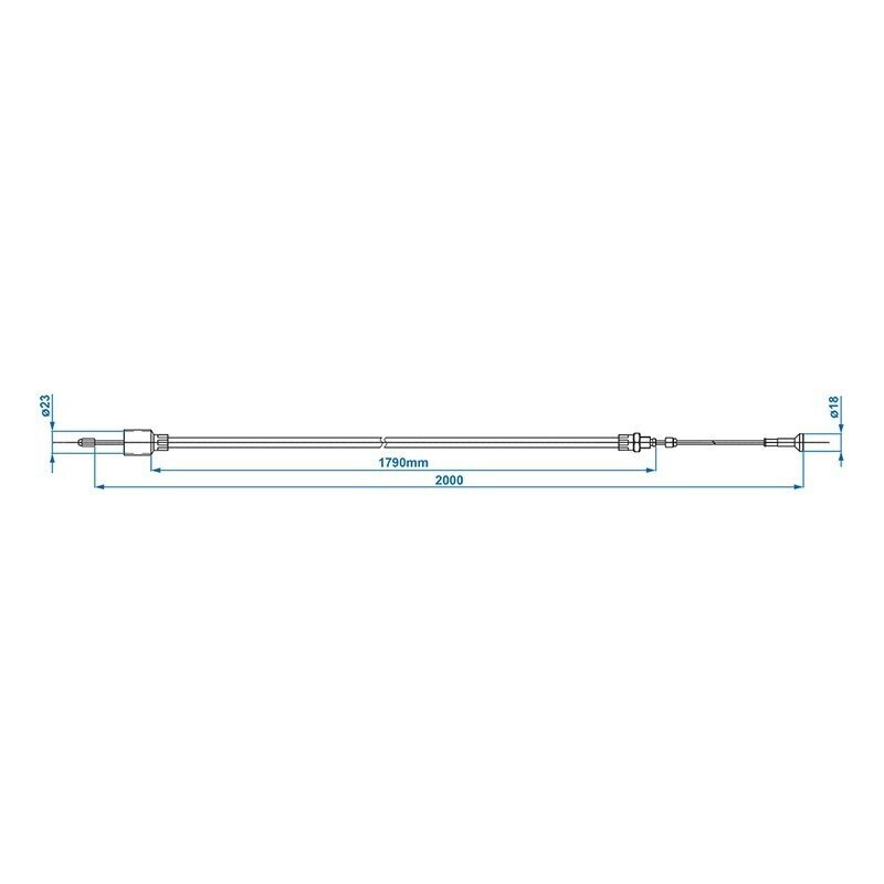 Linka hamulcowa 1790/2000mm tuleja Ø26/23mm pasuje do ALKO od 97