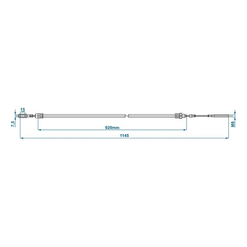 Brake cable with eye suitable for ALKO 920/1145mm