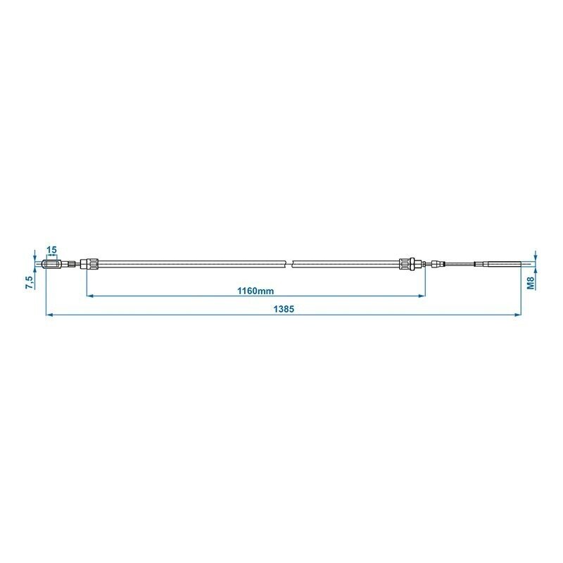 Brake cable with eye suitable for ALKO 1160/1385mm
