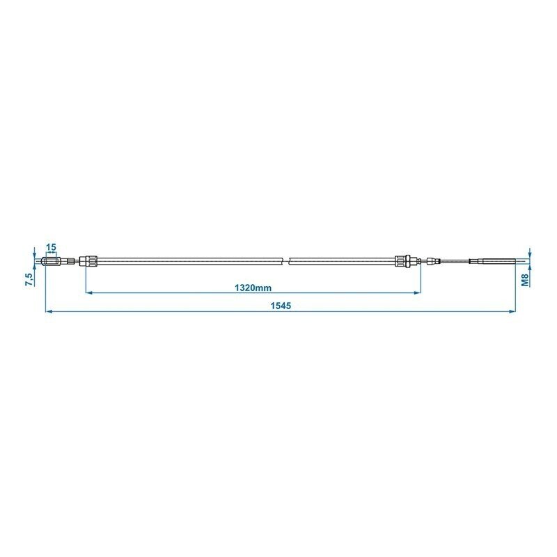Brake cable with eye suitable for ALKO 1320/1545mm