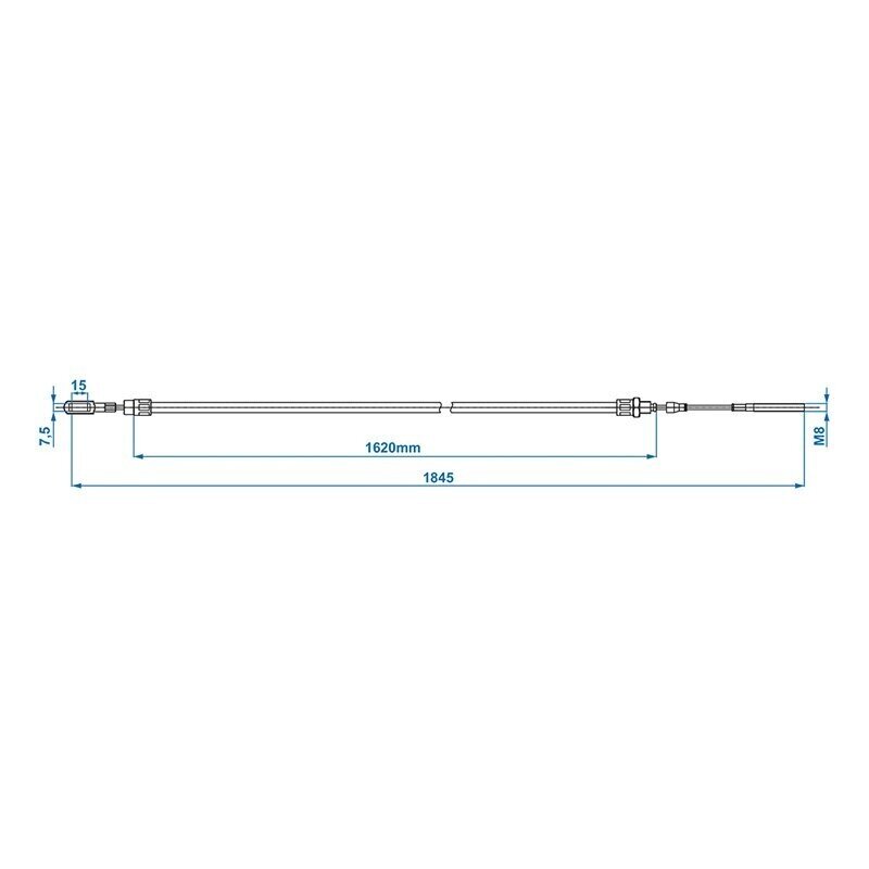 Brake cable with eye suitable for ALKO 1620/1845mm