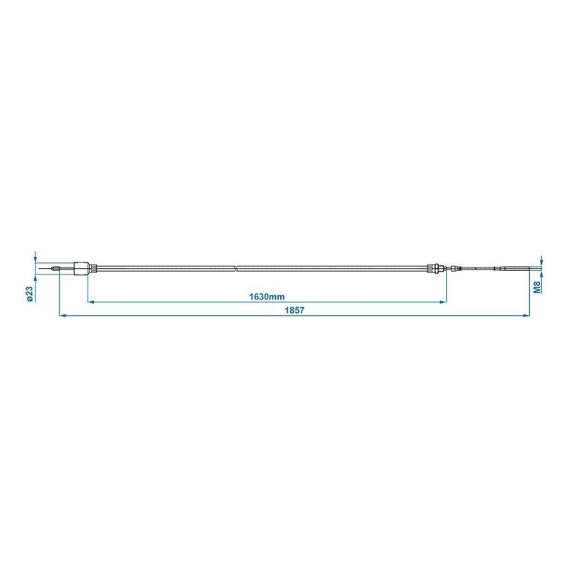 Linka hamulcowa 1630/1857mm tuleja Ø26/23mm pasuje do BPW