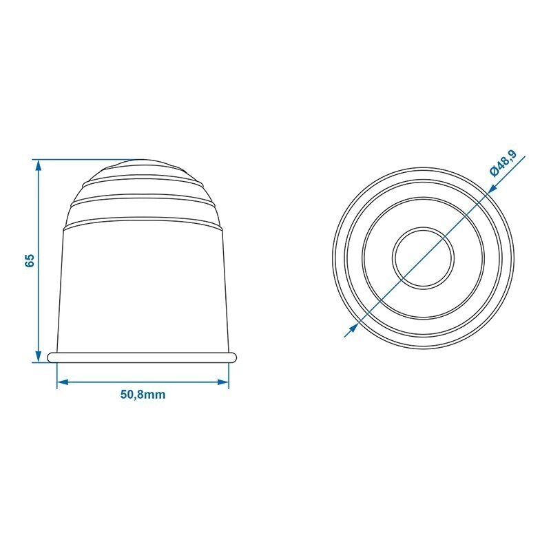 Towing hook ball cover black
