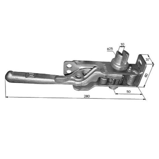 Tensioner with handle for adapter with right crossbar