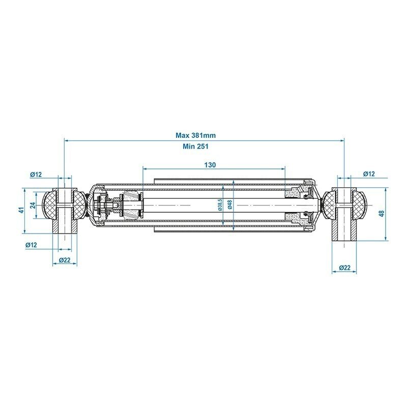 Amortyzator 900kg CC 250-380 zestaw 2 szt