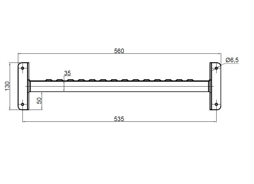 Step step 530x130mm galvanized