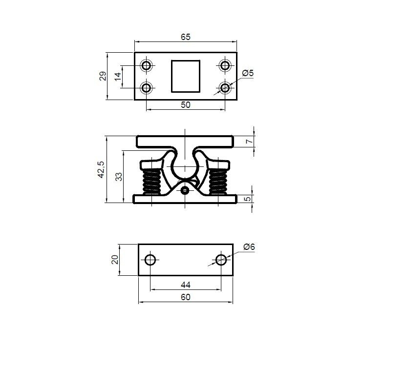 Door holder, latch mechanism, steel/galvanized