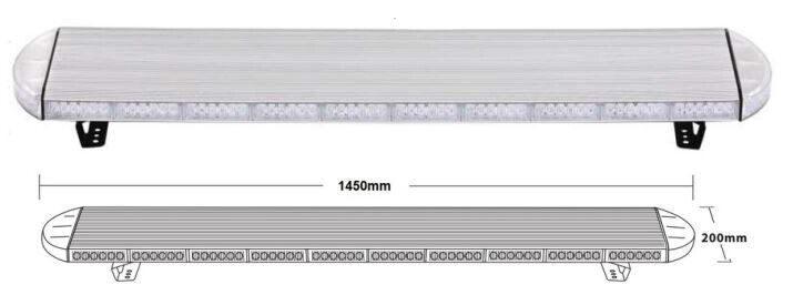 LED WARNING BAR 1450×200 R65 R10 12V / 24V