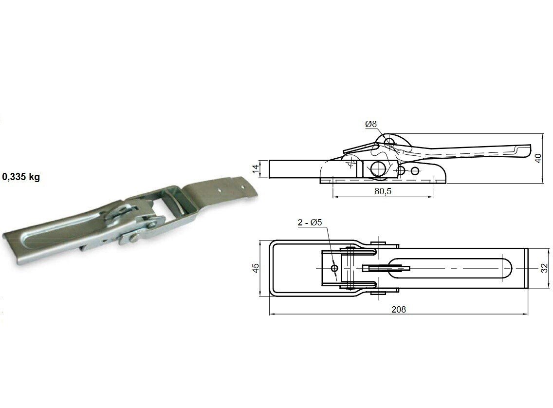 SIDEBOARD HITCH MEDIUM 10130831 GALVANIZED