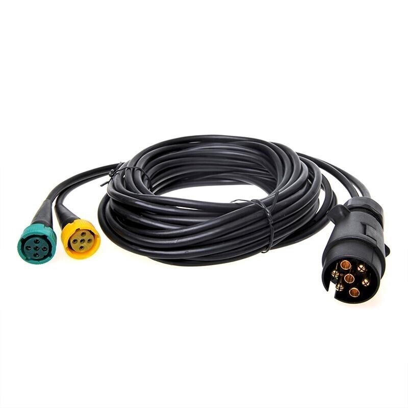 WIĄZKA ELEKTRYCZNA DO PRZYCZEP LEKKICH 5m WTYCZKA 7-PIN / BAJONET 5-PIN