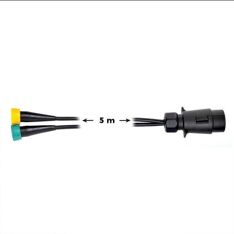 WIĄZKA ELEKTRYCZNA DO PRZYCZEP LEKKICH 5m WTYCZKA 7-PIN / BAJONET 5-PIN