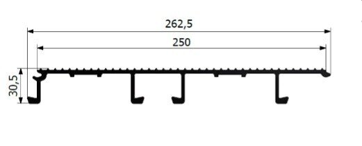 FLOOR PROFILE 250×30 L 2100 MM